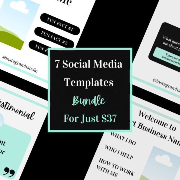 7 Social Media Templates Bundle- Instagram, Facebook, LinkedIn